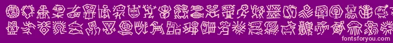More about DfAncestorItcTt Font DfAncestorItcTt Font – Pink Fonts on Purple Background