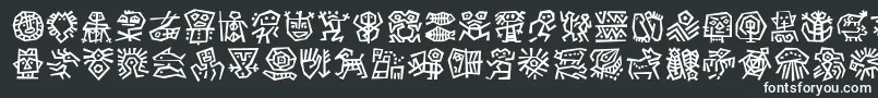 DfAncestorItcTt-Schriftart – Weiße Schriften auf schwarzem Hintergrund