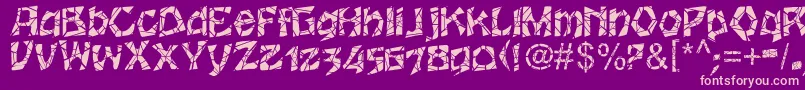 Wrinklecut Font – Pink Fonts on Purple Background