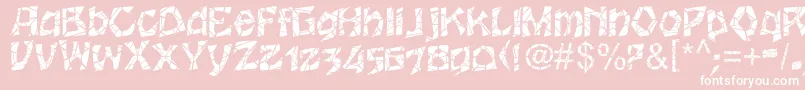 Wrinklecut Font – White Fonts on Pink Background