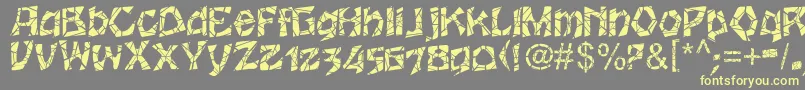 Wrinklecut Font – Yellow Fonts on Gray Background