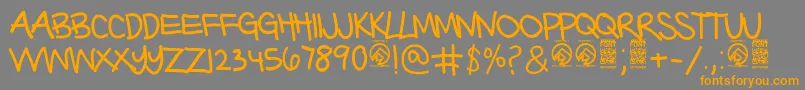 BarterwithagypsyThin Font – Orange Fonts on Gray Background