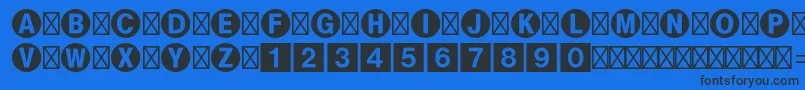 Bundesbahnpistd1 Font – Black Fonts on Blue Background