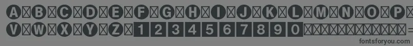 Шрифт Bundesbahnpistd1 – чёрные шрифты на сером фоне