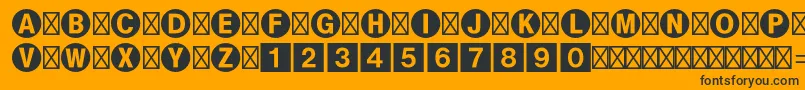 Bundesbahnpistd1 Font – Black Fonts on Orange Background
