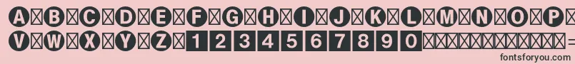 Bundesbahnpistd1-Schriftart – Schwarze Schriften auf rosa Hintergrund