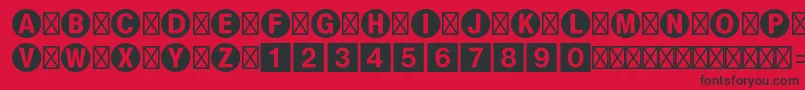 Bundesbahnpistd1 Font – Black Fonts on Red Background