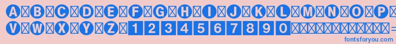 Шрифт Bundesbahnpistd1 – синие шрифты на розовом фоне