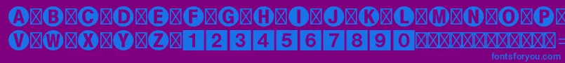 Bundesbahnpistd1 Font – Blue Fonts on Purple Background
