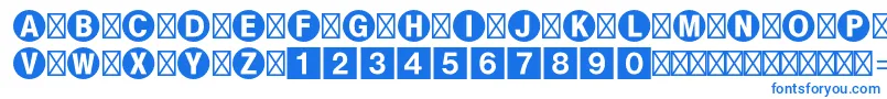 Шрифт Bundesbahnpistd1 – синие шрифты на белом фоне