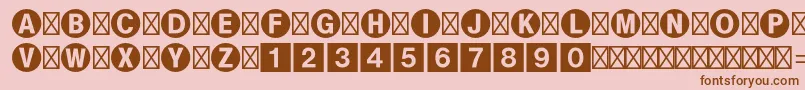 Bundesbahnpistd1-fontti – ruskeat fontit vaaleanpunaisella taustalla