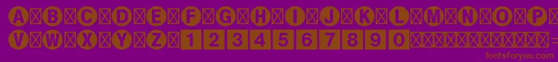 Шрифт Bundesbahnpistd1 – коричневые шрифты на фиолетовом фоне