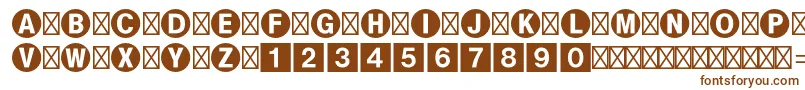 Bundesbahnpistd1 Font – Brown Fonts on White Background