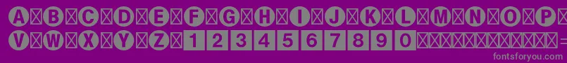 フォントBundesbahnpistd1 – 紫の背景に灰色の文字