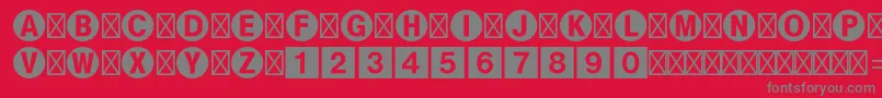 Bundesbahnpistd1 Font – Gray Fonts on Red Background