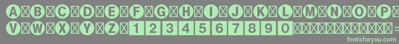 Шрифт Bundesbahnpistd1 – зелёные шрифты на сером фоне