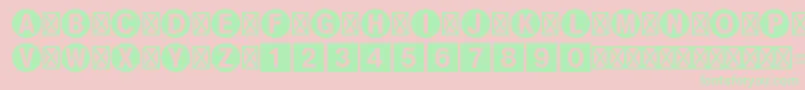 Bundesbahnpistd1 Font – Green Fonts on Pink Background