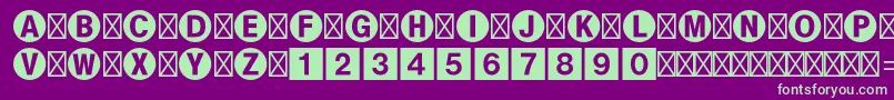 Bundesbahnpistd1 Font – Green Fonts on Purple Background