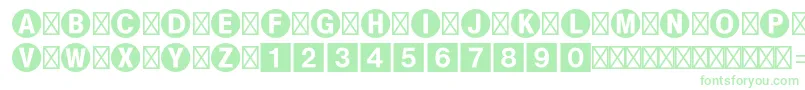 Bundesbahnpistd1 Font – Green Fonts on White Background