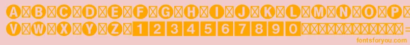 Bundesbahnpistd1 Font – Orange Fonts on Pink Background