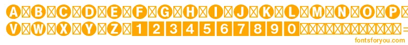Шрифт Bundesbahnpistd1 – оранжевые шрифты на белом фоне
