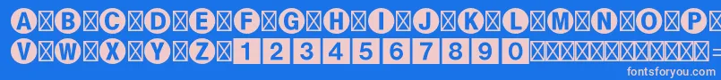Bundesbahnpistd1 Font – Pink Fonts on Blue Background