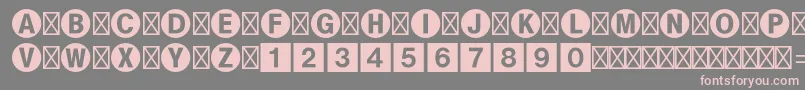 Шрифт Bundesbahnpistd1 – розовые шрифты на сером фоне