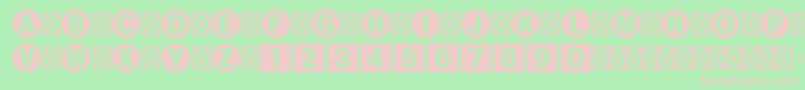 Bundesbahnpistd1 Font – Pink Fonts on Green Background
