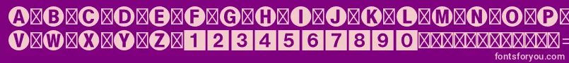 Шрифт Bundesbahnpistd1 – розовые шрифты на фиолетовом фоне