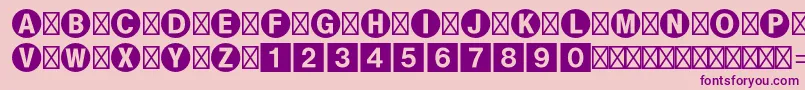 Bundesbahnpistd1-Schriftart – Violette Schriften auf rosa Hintergrund