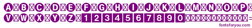 Bundesbahnpistd1-Schriftart – Violette Schriften auf weißem Hintergrund