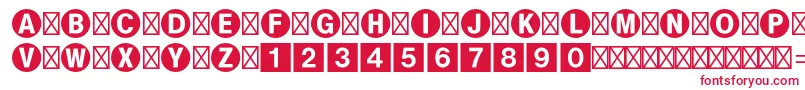 Шрифт Bundesbahnpistd1 – красные шрифты на белом фоне