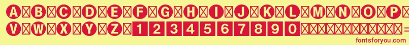 Bundesbahnpistd1 Font – Red Fonts on Yellow Background