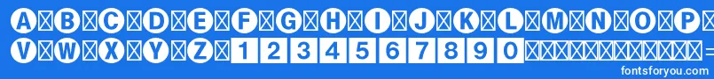 Bundesbahnpistd1 Font – White Fonts on Blue Background
