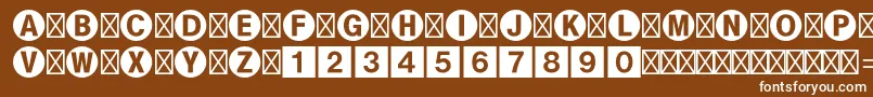 Шрифт Bundesbahnpistd1 – белые шрифты на коричневом фоне