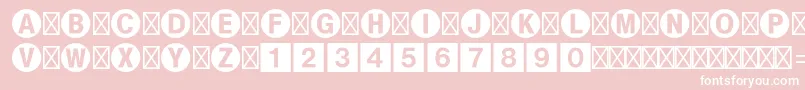 Шрифт Bundesbahnpistd1 – белые шрифты на розовом фоне