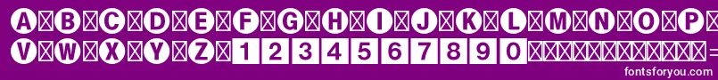 Bundesbahnpistd1 Font – White Fonts on Purple Background