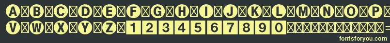 Шрифт Bundesbahnpistd1 – жёлтые шрифты на чёрном фоне