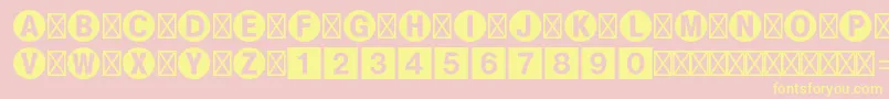 Шрифт Bundesbahnpistd1 – жёлтые шрифты на розовом фоне