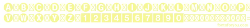 Шрифт Bundesbahnpistd1 – жёлтые шрифты на белом фоне