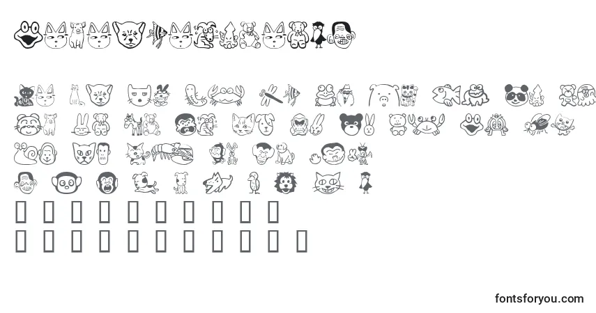 Fuente Sakabeanimal01 - alfabeto, números, caracteres especiales