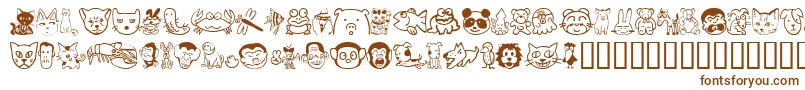 Sakabeanimal01 Font – Brown Fonts on White Background