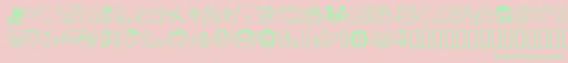 Sakabeanimal01 Font – Green Fonts on Pink Background