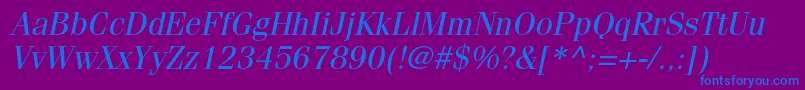 FenicestdOblique Font – Blue Fonts on Purple Background