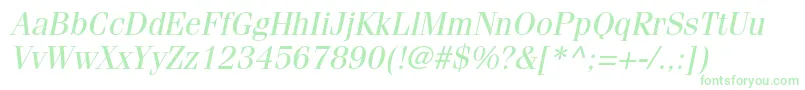 FenicestdOblique Font – Green Fonts on White Background