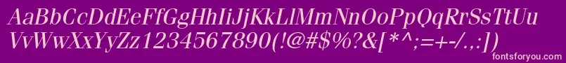 FenicestdOblique Font – Pink Fonts on Purple Background