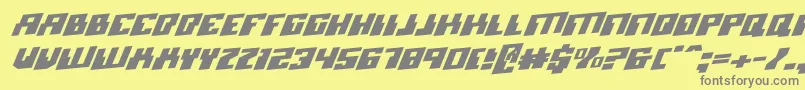 Micronianroi Font – Gray Fonts on Yellow Background