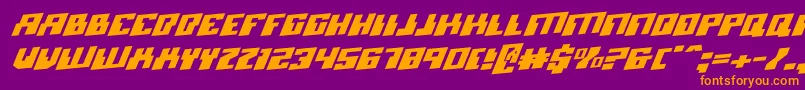 Micronianroi Font – Orange Fonts on Purple Background