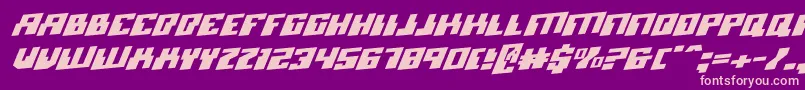 Micronianroi Font – Pink Fonts on Purple Background