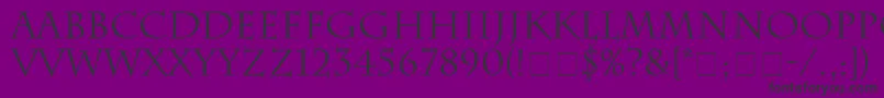 SenatusSsi-Schriftart – Schwarze Schriften auf violettem Hintergrund